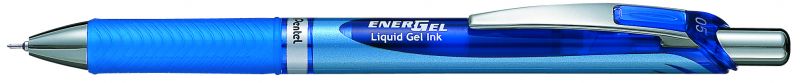 Pentel Liquid Gel-Tintenroller EnerGel BLN75, Druckmechanik, nachfüllbar, 0,25mm, Blau