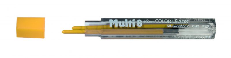 Pentel Druckbuntstift-Mine für Mehrfarb-Zeichenstift CH2, 2,0mm, Gelb Inhalt: 2 Farbminen