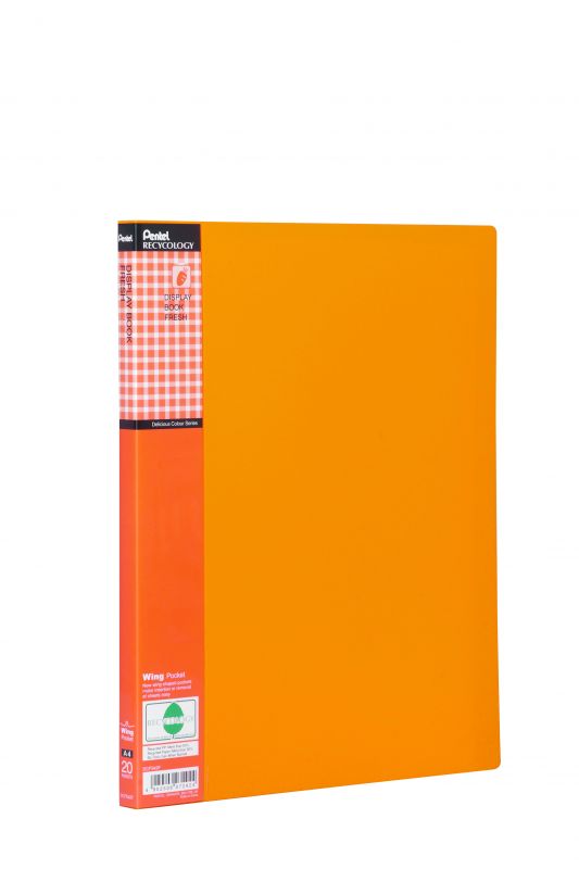 Pentel Sichtbuch Fresh DCF542, 20 fest eingebundene Hüllen, DIN A4, Orange