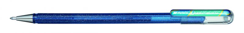 Pentel Glitzer-Gel-Tintenroller Dual Metallic K110, 0,5mm, Blau/Metallic-Grün