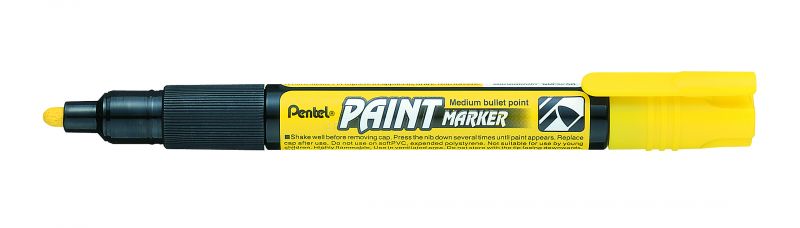 Pentel Lack-Marker Paint Marker MMP20, 2mm Rundspitze, Gelb