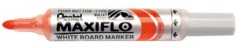 Pentel Whiteboard-Marker Maxiflo MWL5M, 2,5mm Rundspitze, Orange