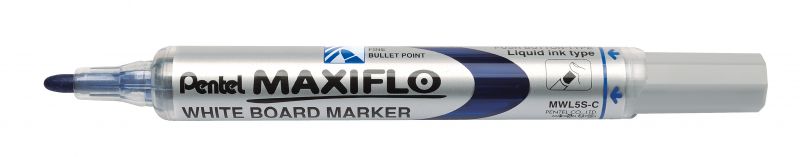 Pentel Whiteboard-Marker Maxiflo MWL5S, 2mm Rundspitze, Blau