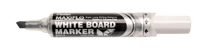 Pentel Whiteboard-Marker Maxiflo MWL6, 2 - 5,9mm Keilspitze, Schwarz