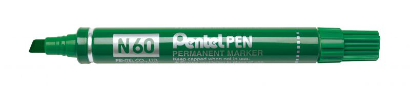 Pentel Permanent-Marker Pentel Pen N60, 1,5 - 5,5mm Keilspitze, Grün