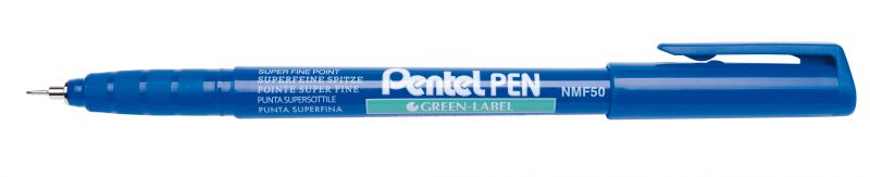 Pentel Permanent-Marker Pentel Pen NMF50, 0,6mm Nadelspitze, Blau