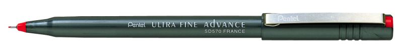 Pentel Fineliner Ultra Fine Advanced SD570, 0,4mm, Rot