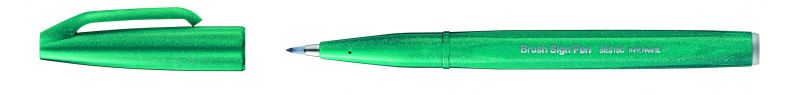 Pentel Brushpen Sign Pen Brush SES15 mit flexibler Pinselspitze, fein schreibend, Türkis