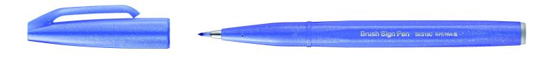 Pentel Brushpen Sign Pen Brush SES15 mit flexibler Pinselspitze, fein schreibend, Blauviolett