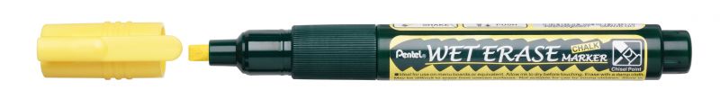 Pentel Kreidemarker Wet Erase, 0,6-4,0mm Keilspitze, Gelb