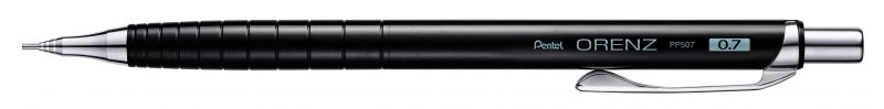 Pentel Druckbleistift Orenz XPP707 mit Anti-Minenbruch-Technik, 0,7mm HB, Gehäusefarbe: Schwarz