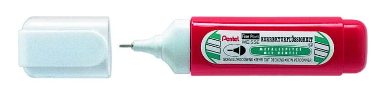 Pentel Korrekturflüssigkeit Correction Pen ZLC31, Inhalt: 12ml, Weiß