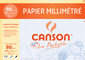 CANSON Millimeterpapier, DIN A4, 90 g/qm, Farbe: blau