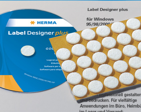 HERMA CD-Fixierungspunkte, selbstklebend, Durchmesser: 15 mm