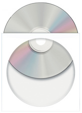 HERMA CD-/DVD-Papiertaschen, mit Fenster, weiß,