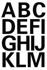 HERMA Buchstaben-Sticker A-N, Folie schwarz, 33 mm