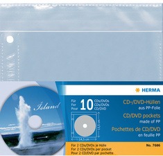 HERMA CD-/DVD-Prospekthülle, PP, zum Abheften, 145 x 135 mm