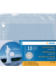 HERMA CD-/DVD-Prospekthülle, PP, zum Abheften, 145 x 135 mm
