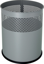 helit Stahl-Papierkorb the dot, 15 Liter, alu-grau