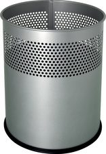 helit Edelstahl-Papierkorb the dot, 15 Liter, silber