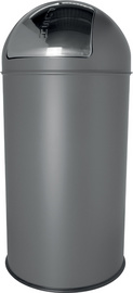 helit Edelstahl-Abfalleimer the dome, 50 Liter, silber