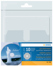 HERMA Selbstklebetasche für 1 CD/DVD, aus PP, transparent