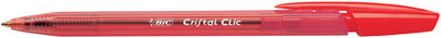 BIC Druckkugelschreiber Cristal Clic, Strichfarbe: rot
