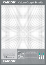 CANSON Transparentpapier-Block, DIN A3, 70/75 g/qm, 50 Blatt