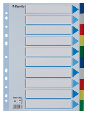 Esselte Kunststoff-Register, blanko, A4, PP, 10-teilig