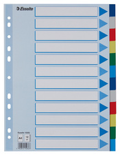 Esselte Kunststoff-Register, blanko, A4, PP, 6-teilig