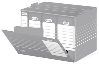 ELBA Archiv-Container tric, für A4 und A3, grau/weiß