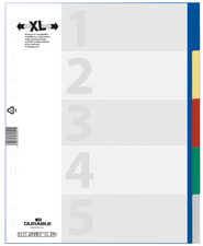 DURABLE Kunststoff-Register, A4, PP, 10-teilig, überbreit