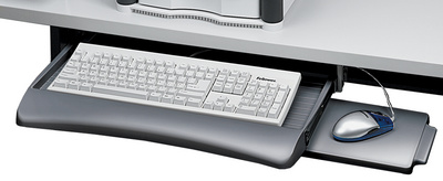 Fellowes Tastaturschublade mit Mausablage, graphit