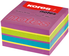 Kores Haftnotizen Würfel, 50 x 50 mm, neonfarben, 5-farbig