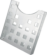 helit Prospekthalter the grid, A4 hoch, grau-transparent