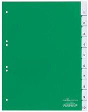 DURABLE Kunststoff-Register, PP, Stärke: 0,12 mm, 20-teilig