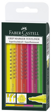 FABER-CASTELL Textmarker GRIP MARKER TEXTLINER, 4er Etui
