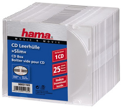 hama CD-Leerhülle Slim, Slim Case, Kunststoffbox