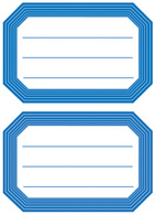 HERMA Buchetiketten, blaue Randgestaltung, 76 x 35 mm