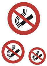 HERMA Hinweisetiketten Nicht rauchen, Folie, wetterfest