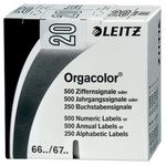 LEITZ Jahressignal Orgacolor 20, auf Streifen, weiß