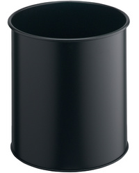 DURABLE Papierkorb METALL, rund, 15 Liter, schwarz