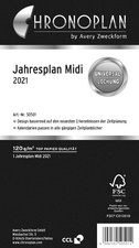 CHRONOPLAN Jahresplan 2021, Midi, 96 x 172 mm