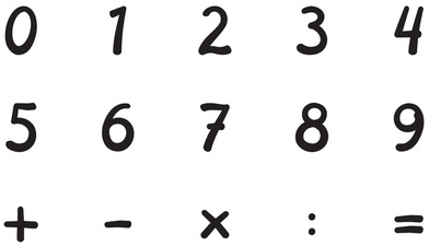 HEYDA Motivstempel-Set Zahlen, Klarsicht-Runddose