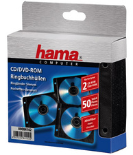 hama CD-/DVD-Leerhülle, Slim Case, transparent/weiß