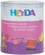 HEYDA Stempelkissen-Set Sunrise, Klarsicht-Runddose