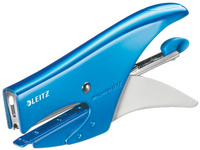 LEITZ Heftzange WOW, Heftleistung: 15 Blatt, blau-metallic