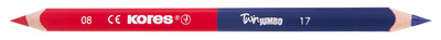 Kores Dreikant-Lehrerbuntstift TWIN Jumbo, blau/rot