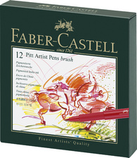 FABER-CASTELL Tuschestift PITT artist pen, 12er Atelierbox