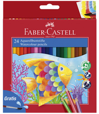 FABER-CASTELL Buntstifte KINDER-AQUARELL, 12er Kartonetui